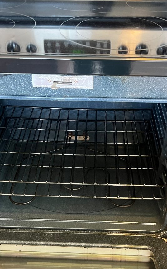 After: an oven interior before and after a DCC deep cleaning in Denver